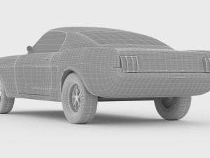 Mustang Fastback 4K 3D Model