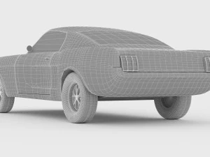 Mustang Fastback 4K 3D Model