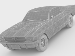 Mustang Fastback 4K 3D Model