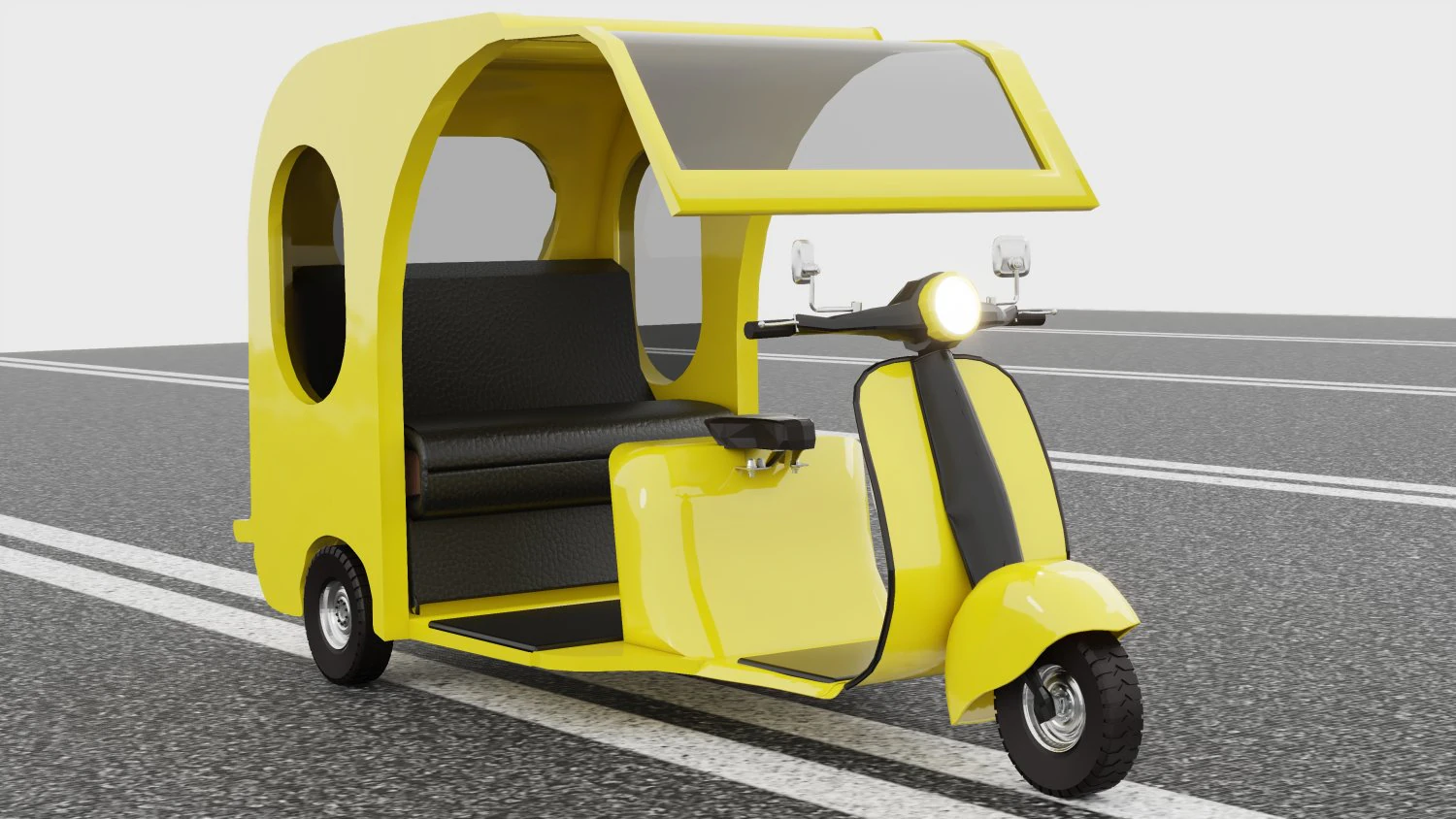 Motorickshaw 4K 3D Model .c4d .max .obj .3ds .fbx .stl .blend