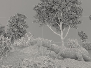 Alligator Attack 4K 3D Model
