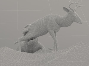 Alligator Attack 4K 3D Model