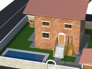 Villa and Wheelchair Elevator Modèle 3D