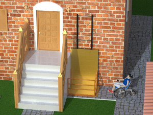 Villa and Wheelchair Elevator Modèle 3D