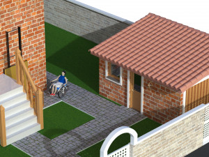 Villa and Wheelchair Elevator Modèle 3D