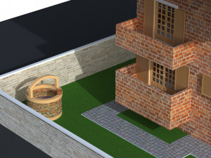 Villa and Wheelchair Elevator Modèle 3D