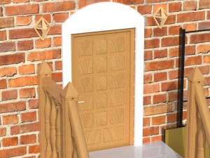 Villa and Wheelchair Elevator 3D Model