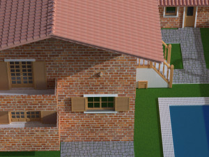Villa and Wheelchair Elevator Modèle 3D