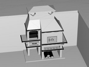 Villa and Wheelchair Elevator Modèle 3D