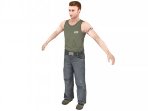 Chopper Biker 3 3D Model