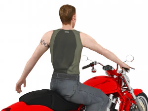 Chopper Biker 3 3D Model