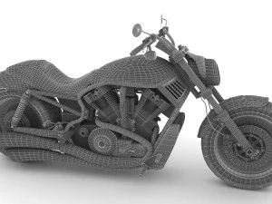 Chopper Biker 3 3D Model