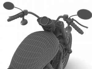 Chopper Biker 3 3D Model
