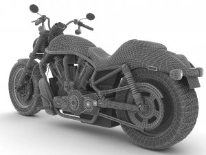 Chopper Biker 3 3D Model