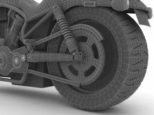 Chopper Biker 3 3D Model