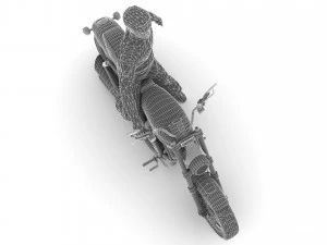 Chopper Biker 3 3D Model