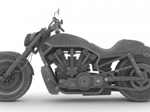 Chopper Biker 3 3D Model