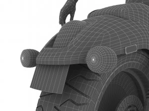 Chopper Biker 3 3D Model