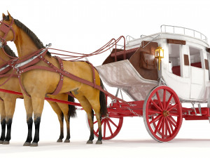 Horse Carriage 4K 3D Model