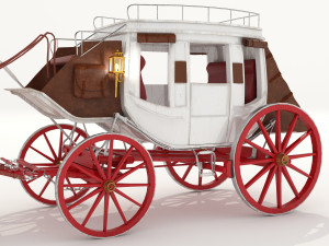 Horse Carriage 4K 3D Model