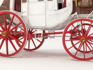 Horse Carriage 4K 3D Model