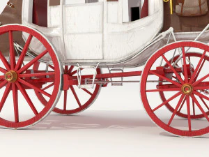 Horse Carriage 4K 3D Model