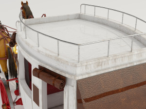 Horse Carriage 4K 3D Model