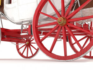 Horse Carriage 4K 3D Model