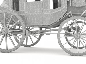 Horse Carriage 4K 3D Model