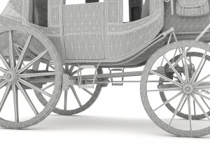 Horse Carriage 4K 3D Model
