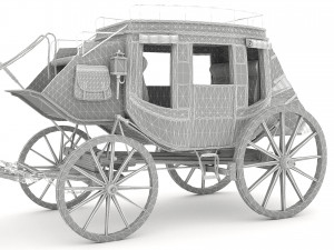 Horse Carriage 4K 3D Model