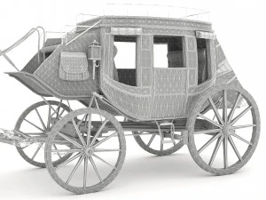 Horse Carriage 4K 3D Model