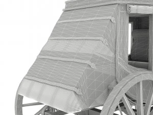 Horse Carriage 4K 3D Model