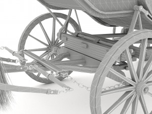 Horse Carriage 4K 3D Model