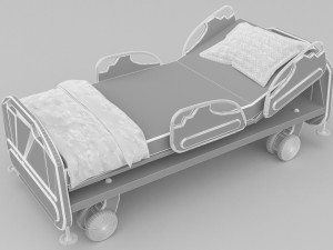Hospital Bed 5 - 4K Model 3D