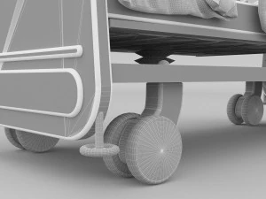 Hospital Bed 5 - 4K 3D Model