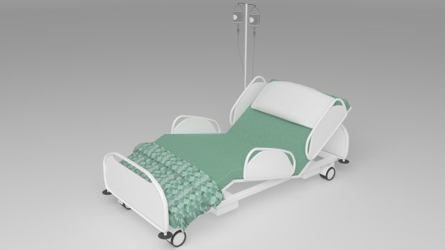 Intensive Care Bed 4 - 4K 3D 模型 .c4d .max .obj .3ds .fbx .stl .blend 