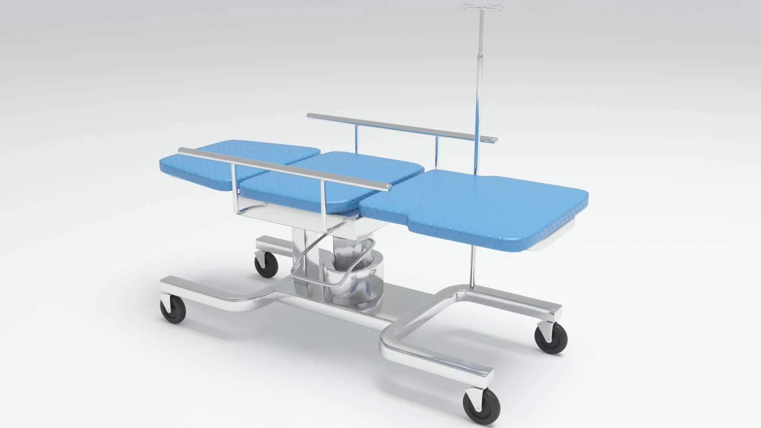 Hospital Stretcher 4K 3D Model .c4d .max .obj .3ds .fbx .stl .blend