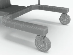 Hospital Stretcher 4K 3D Model