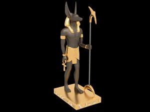 Antico dio egizio Anubis 4K Modello 3D