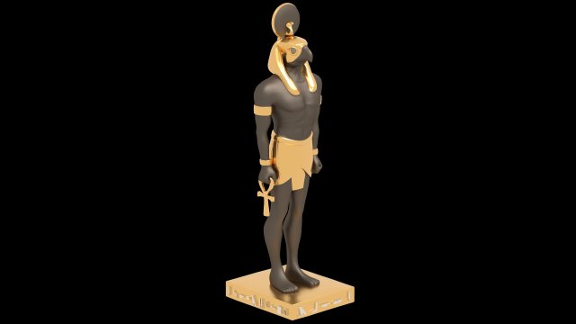 Ancient Egyptian God Horus 4K Modello 3D .c4d .max .obj .3ds .fbx .stl .blend 