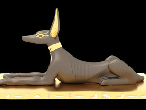 Figure of God Anubis 3D Model