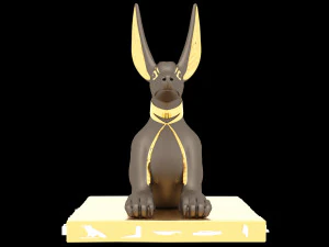 Figure of God Anubis 3D Model