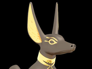 Figure of God Anubis 3D Model