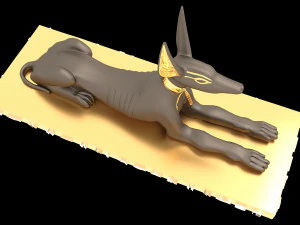 Figure of God Anubis 3D Model