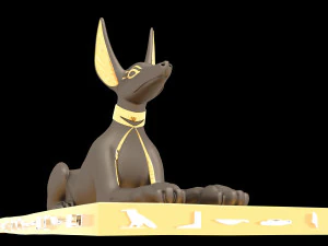 Figure of God Anubis 3D Model