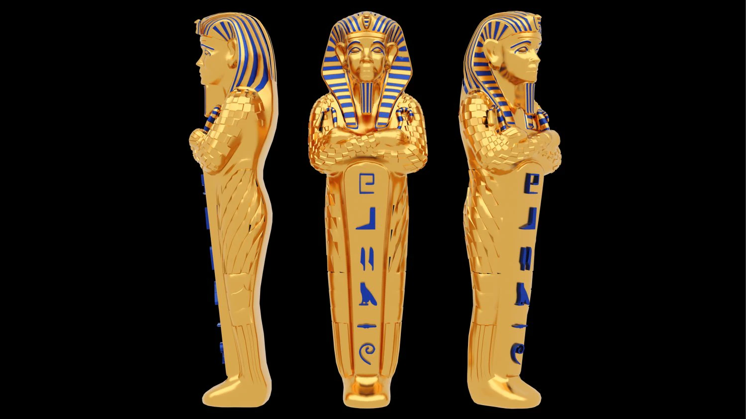 Pharaoh Sarcophagus 4K 3D Model .c4d .max .obj .3ds .fbx .stl .blend 