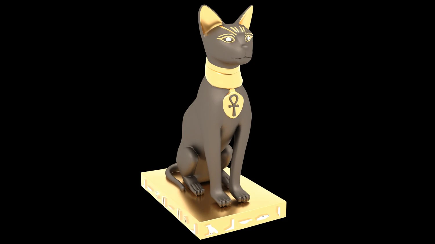 Figure of Goddess Bastet 4K 3D Model .c4d .max .obj .3ds .fbx .stl .blend 