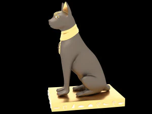 Figure of Goddess Bastet 4K 3D Model