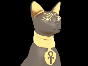 Figure of Goddess Bastet 4K 3D Model